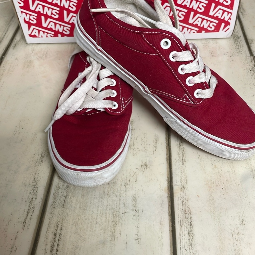 Vans Red Canvas Sneakers